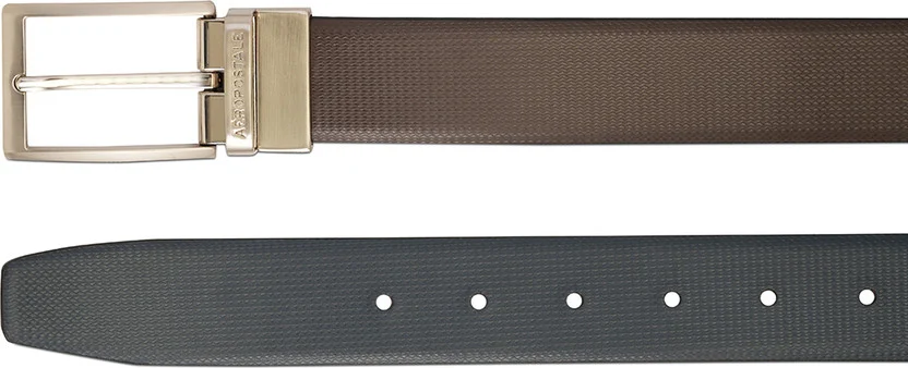 AEROPOSTALE Men Casual Brown Genuine Leather Reversible Belt - Image 5