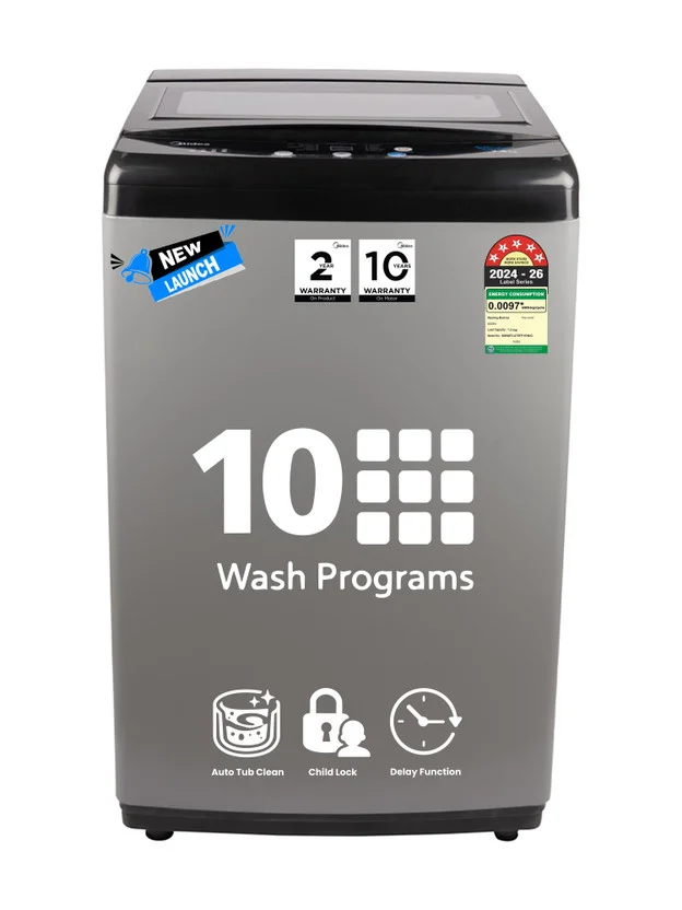 Midea 7.5 kg Fully Automatic Top Load Black (MWMTL075FP0PNMB) - Image 9
