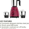 Butterfly 500 Watt | Three jars 500 W Mixer Grinder (DYNAMO | SS - Image 2