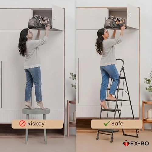 TEX-RO Foldable Ladder for Home
