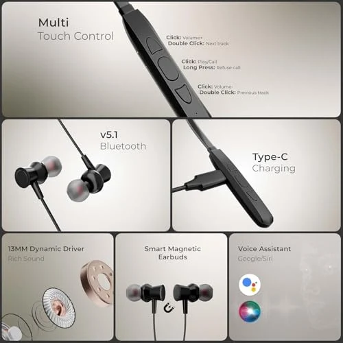 Kratos N1 Neckband Bluetooth Headphones