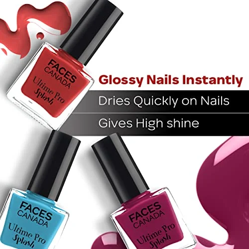 Faces Glossy Splash Nail Enamel, Hot Paprika 63, 8 ml - Image 5