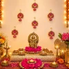 BENAVJI Presents Handmade MDF Wood Lotus Hangings Jhumki Style for D…