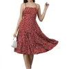 KOTTY Women’s Fit and Flare Floral Print Dress