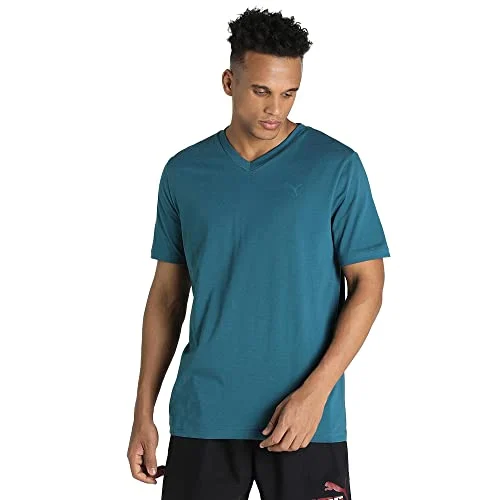 Puma Men Cotton Solid Regular Fit T-Shirt