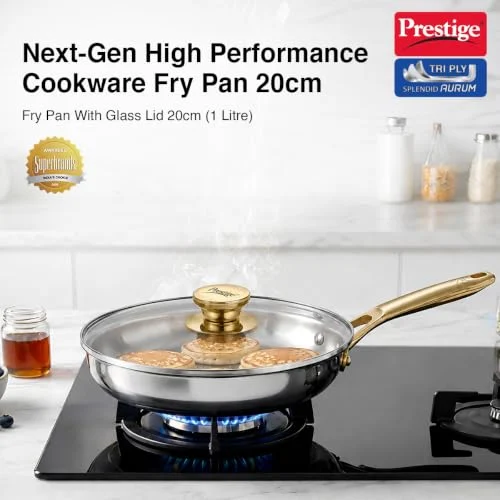 Prestige Triply Aurum Fry Pan 20 cm - Image 2