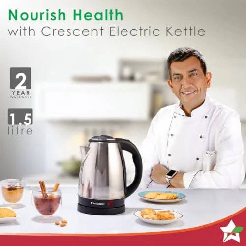 Wonderchef Crescent Electric Kettle 1.5 Litres, 2 years Warranty - Image 3