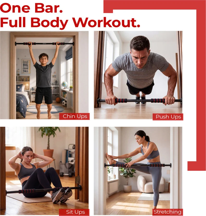 Lifelong Adjustable Pull-Up Bar For Home Gym | Best For Kids, Men - Image 2