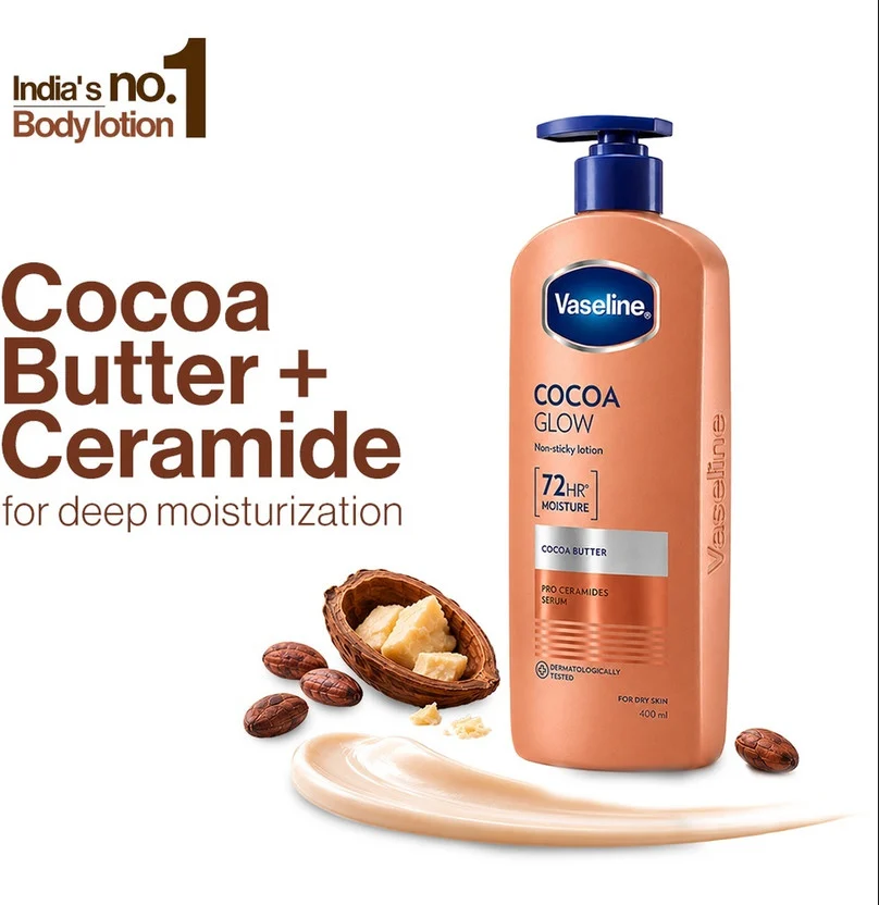 Vaseline Cocoa Glow Serum in Lotion With 100% Pure Cocoa Body Lot