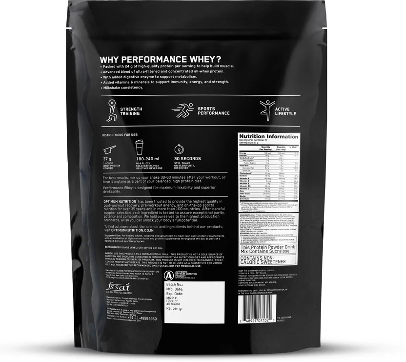 Optimum Nutrition Performance Whey Protein Powder (Pack of 3) Whe - Image 4