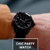 Titan Octane Multifunction Black Dial Black LeatherStrap Automati - Image 2