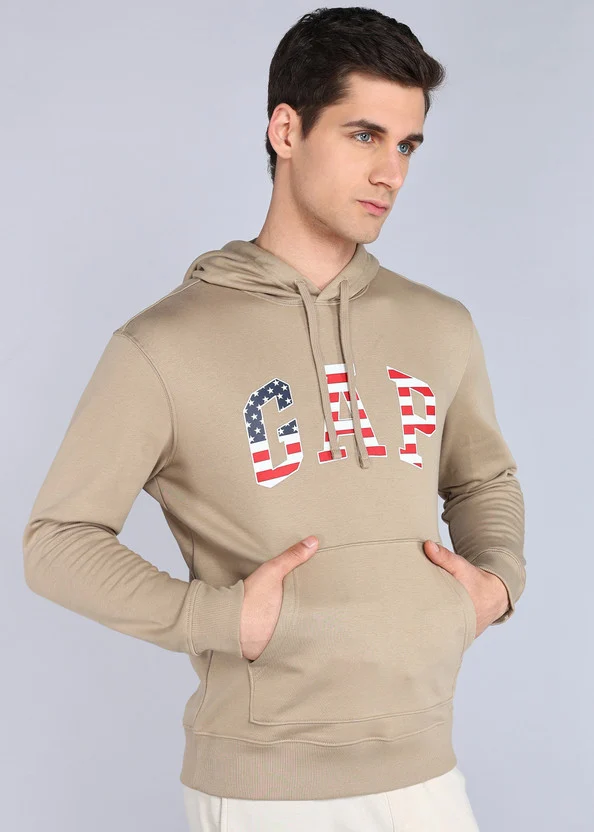 GAP Men Full Sleeve Self Design Hooded Sweatshirt - Image 4