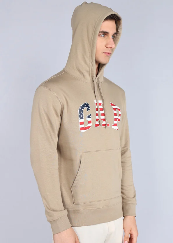 GAP Men Full Sleeve Self Design Hooded Sweatshirt - Image 5